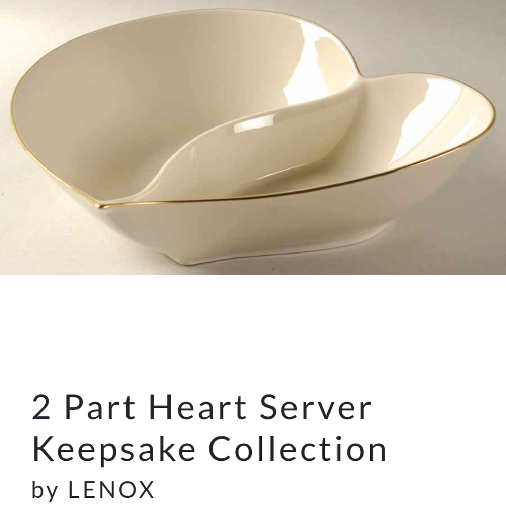LIKE NEW Lenox Heart Server Dish